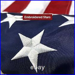 American Flag 10x15 FT Embroidered Stars Sewn Stripes Brass Grommets USA US F