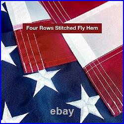 American Flag 10x15 FT Embroidered Stars Sewn Stripes Brass Grommets USA US F