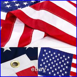 American Flag 10x15 FT USA Outdoor Brass Grommets Foot Heavy duty US Flags Nylon