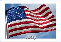 American Flag 10x15 Outdoor USA Nylon US Flags with Embroidered Stars, Stit