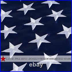 American Flag 8×12FT Outdoor Made in USA Embroidered Stars Longest Lasting US