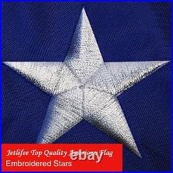 American Flag 8x12 FT, US Flags with Embroidered Stars Sewn 8 by 12 Foot