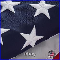 American Flag 8x12, US Flag 8x12 Heavy Duty Outdoor Tear Resistant, Deluxe 42