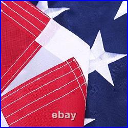 American Flag 8x12 ft Outdoor Heavy Duty, Embroidered Stars Flag The Strongest