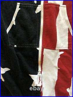 American Flag Adult One Piece Pajamas Onepiece JUMP IN USA red White Blue Rare