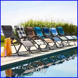 American Flag Chair Zero Gravity Outdoor Folding Lounger Beach Patio Lawn USA