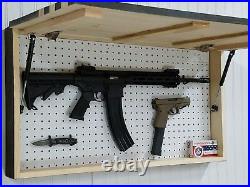 American Flag Conceal Concealment Compartment Cabinet Hidden Gun Storage Case