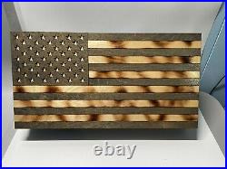 American Flag Concealment Case Hidden Gun Storage Compartment Cabinet 20 X 10