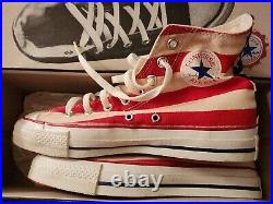 American Flag Converse All Star & Stripes Chuck Taylor Hi High Top Shoe M 7 W8.5