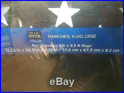 American Flag Display Case Military Memorial Medal Badge Photo Box Veteran USA 2