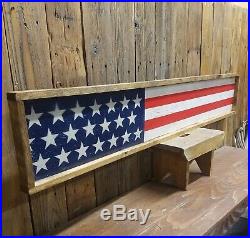 American Flag Distressed Wood Sign/Rustic/4th of July/U. S. A. /Memorial Day