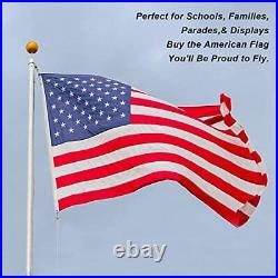American Flag For Outside 8x12 FT, Heavy Duty US Flag Outdoor, USA Flags with