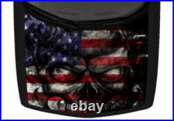 American Flag Grunge Skull USA Truck Vinyl Decal Graphic Car Hood Wrap 58 x 65