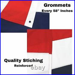 American Flag Patriotic Scarf / Banner Red White Blue Cotton 30 feet x 24 i