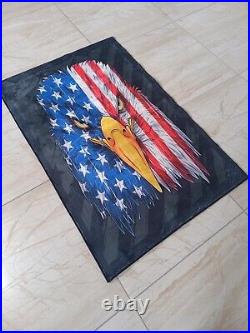 American Flag Rug, USA Flag Rug, American Flag Rug, American Flag Eagle Head Rug