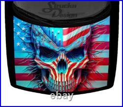 American Flag Skull Torn Abstract USA Car Truck Vinyl Decal Graphic Hood Wrap US