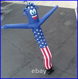 American Flag USA 20 Foot Tall Inflatable Tube Man Air Powered Waving Puppet for