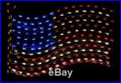 American Flag USA Professional Outdoor LED Lighted Decoration Steel Wireframe