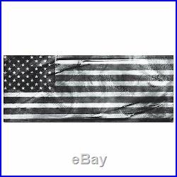 American Glory Black & White Modern Patriotic Metal Wall Art USA Flag Artwork