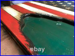 American Italian Flag, 3D American Flag, Rustic American Flag, Rustic 20x37 inch
