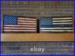 American Made U. S. Flag Concealed Gun Cabinet Police and First-Responder option