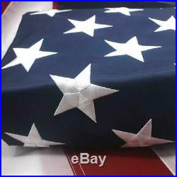 American Outdoor USA Flag 10X15 Ft UV Protected Embroidered Stars Sewn Stripes