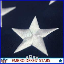 American Outdoor USA Flag 10X15 Ft UV Protected Embroidered Stars Sewn Stripes