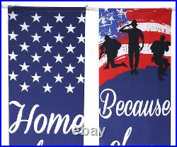 American Patriotic Decoration Banner 4th of July Porch Sign Hang Flag