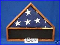 American Red Cedar Flag Medals Display Case Military Burial Memorial Funeral USA