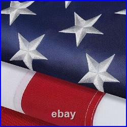 American US Flag Heavy Duty Nylon Double Stitching Embroidered USA Banner Flags