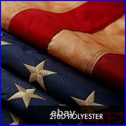 American US USA Tea Stained Flag 2x3FT 10-Pack Embroidered Polyester