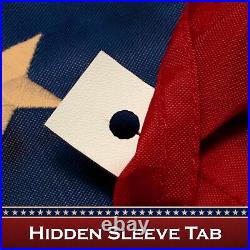American US USA Tea Stained Pole Sleeve Flag 3x5FT 3-Pack Embroidered Poly