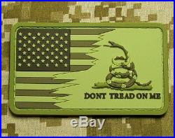 American USA Us Flag Don't Tread On Me Snake 3d Pvc Desert Velcro Brand Patch