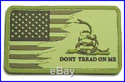 American USA Us Flag Don't Tread On Me Snake 3d Pvc Desert Velcro Brand Patch