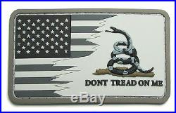 American USA Us Flag Don't Tread On Me Snake Pvc Acu Velcro Brand Patch