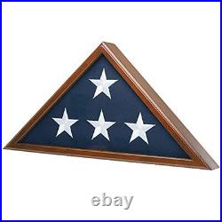 American Veteran 5' x 9.5' Burial Flag Case Walnut Finish