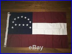 American Vintage USA All Sewn Cotton Flag 3x5 Feet 25+ Years Old Robert E Lee Hq