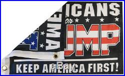 Americans For Trump Keep America Great! Black Nylon 12x18 12x18 Flag Grommets