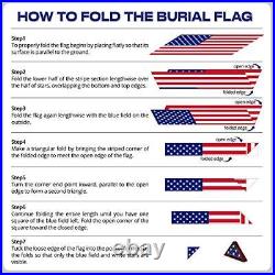 Anley Memorial Flag American US Flag 5x9.5 Foot Heavy Duty Cotton For Veteran
