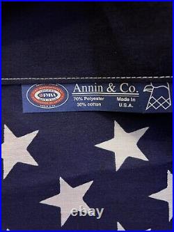 Annin & Co American Flag NYL-GLO Colorfast 8 X 12 Ft Nylon Made In USA