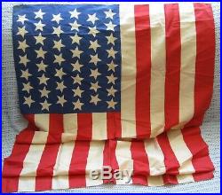 Antique 45 Star American Silk Flag 47 x 32 1900's Utah Statehood USA