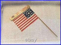 Antique American 6 Parade Flag13 STAR 1876 Centennial USA July 4th Independence