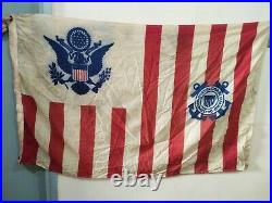 Antique American usa flag 13 star coast guard item 88
