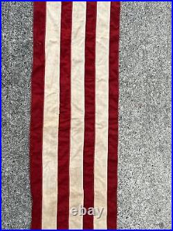 Antique Authentic 13 Star Linen Banner Signal Flag 15.5 X 9.5' U. S. American
