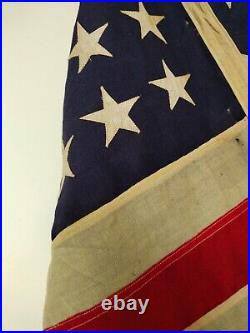 Antique american flag 48 sewen stars usa strips item623