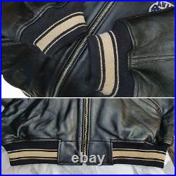 Avirex OG ICON Jacket All American USA 1975 Leather Size XL NAS Method Man Belly