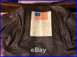 Avirex leather jacket type G-1 USN mens XL Patches USA flag genuine