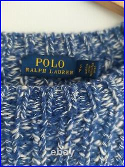 BNWT Polo Ralph Lauren Womens Blue USA Flag Jumper Size S Wool & Cotton RRP £299