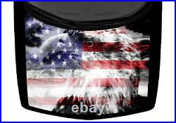 Bald Eagle Grayscale USA American Flag Truck Hood Wrap Vinyl Car Graphic Decal