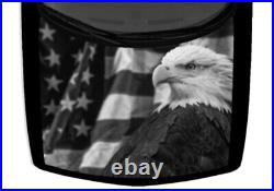 Bald Eagle Grayscale USA Flag American Truck Hood Wrap Vinyl Car Graphic Decal
